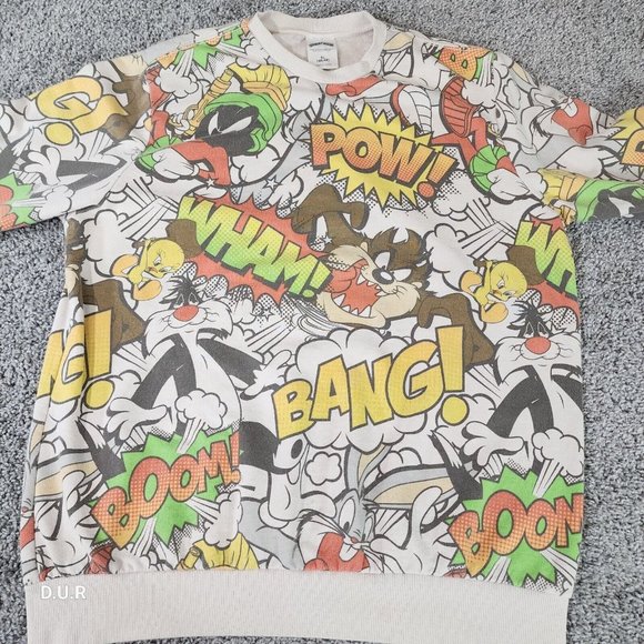 Looney Tunes Sweatshirt Men's XL 46-48 Bugs‎ Bunny And Crew Long Sleeve Casual - Picture 4 of 8